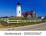 Nobska Point Light Lighthouse, Woods Hole, Falmouth, Cape Cod Ma