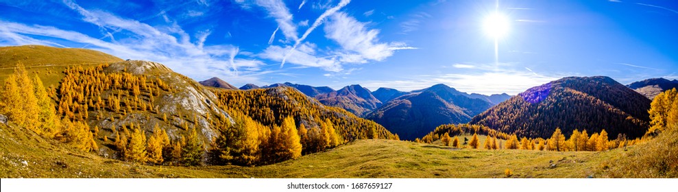 nockberge mountain in austria in autumn