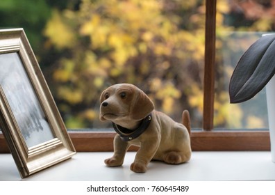 Nodding Dog On Window Ledge