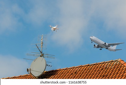 No-fly Zone Of An Airspace At The Airport