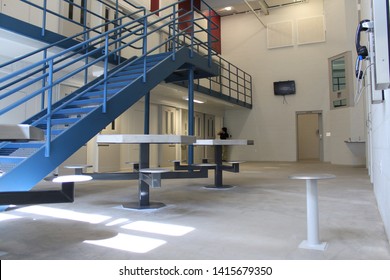 Nogales, Ariz. / US - March 8, 2011: A cell block at the brand new Santa Cruz County Sheriff's Office and jail just before it opens for full operations. 4661