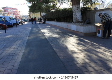 Nogales, Sonora / Mexico - January 16, 2011: Border Town Street View Including Local Law Enforcement, Policía Municipal. 3899