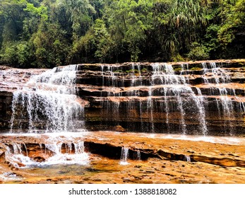 Nohkalikai Falls, Meghalaya. This Is The 3rd Layer From The Bottom Of The Falls. Looks Very Rocky And Harsh But In Reality Its Quite Peaceful And Chill.