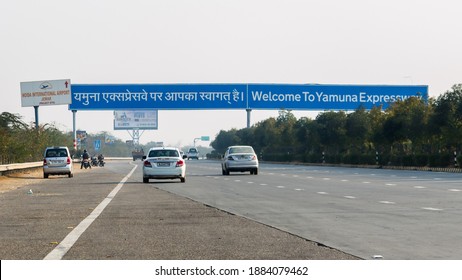 Noida - 26th Dec, 2020 - Newly Constructed Yamuna Expressway From Delhi To Agra