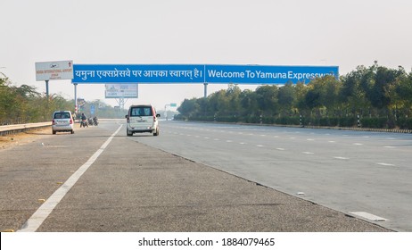 Noida - 26th Dec, 2020 - Newly Constructed Yamuna Expressway From Delhi To Agra