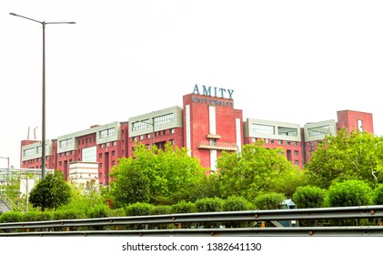 Noida, New Delhi - April 26, 2019 - A View Of Amity University Building At Sector 125, Noida From Expressway