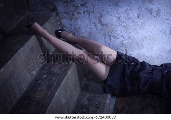 Noir Film Style Crime Scene Strangled Stock Photo 672400039 | Shutterstock