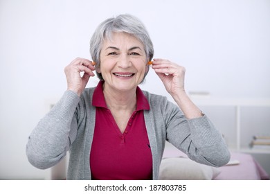 Noise Control Plugs And Older Woman 