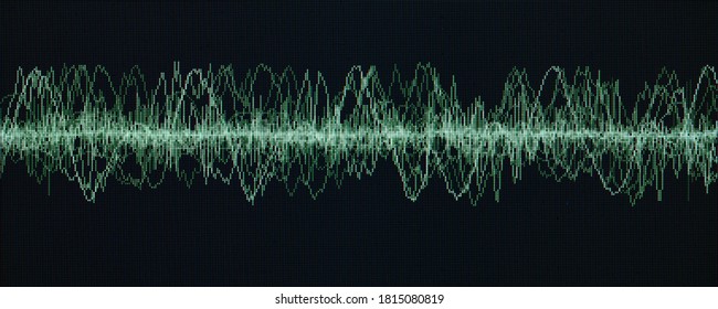 Noise signal waveform on the oscilloscope