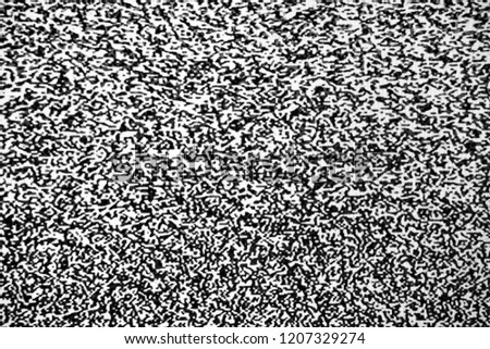 Noise tv screen pixels interfering signal