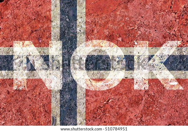 Nok Word Over Norway Flag Background Stock Photo Edit Now 510784951 - 