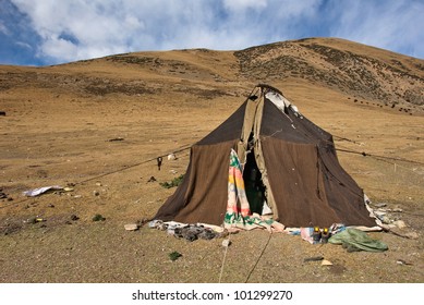 Nomad Tent, Made Of Yak Wool, Mobile Home Of Nomad People