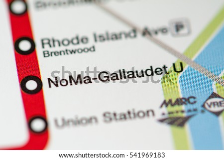 NoMa-Gallaudet U Station. Washington DC Metro map.