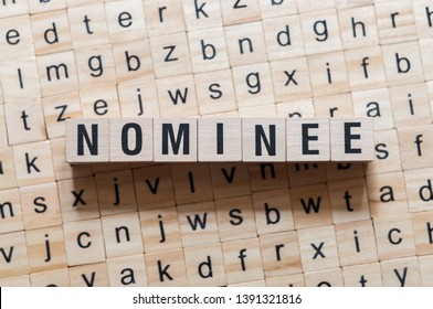 Nominee Word Concept On Cubes