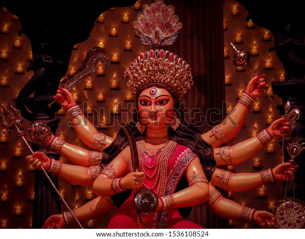 Non Conventional Durga Idol Theme Durga Stock Photo 1536108524 ...