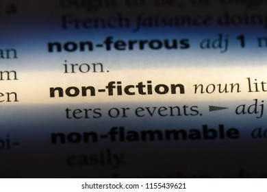 Non Fiction Word In A Dictionary. Non Fiction Concept.