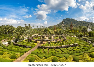 Nong Nooch Tropical Botanical Garden, Pattaya, Thailand in a sunny day