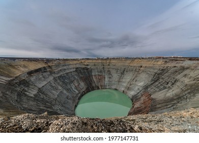 Nonoperational Diamond Mine Kimberlite Pipe Mirny Stock Photo ...