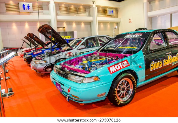 NONTHABURI - JUNE 24 : Modified car\
on display at Bangkok International Auto Salon 2015 is Exciting\
Modified Car Show on June 24, 2015 in Nonthaburi,\
Thailand.