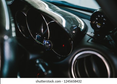 Nonthaburi - Nov 2018 : Interior Of Blue Mazda RX8 With 2Jz-GTE Engine Recaro Seat, Sunroof In Nonthaburi,Thailand Shoot By Vapixs Photography.