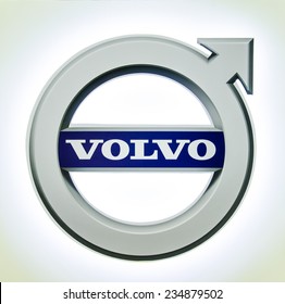 NONTHABURI - NOVEMBER 28:  Logo of Volvo on wheels in display at Thailand International Motor Expo 2014 on November 28, 2014 in Nonthaburi, Thailand.