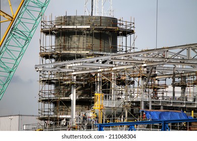 NONTHABURI -THAILAND - JULY 15 : Construction of EGAT's North Bangkok gas combine cycle power plant 800 MW on July 15, 2014 in Nonthaburi, Thailand 