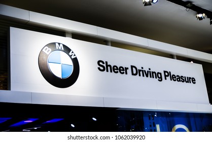 NONTHABURI, THAILAND – On April 4, 2018 - Bmw Sheer Driving Pleasure Motor Company Logo.