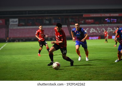 Nonthaburi-thailand-23feb2021:Boontawee Thepwong #39 Player Of Scg Muangthong In Action During Thaileague Between Scg Muangthong Against Port Fc At Scg Stadium,thailand