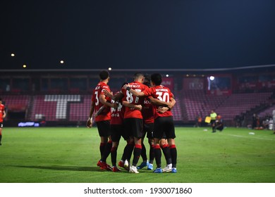 Nonthaburi-thailand-23feb2021:Player Of Scg Muangthong In Action During Thaileague Between Scg Muangthong Against Port Fc At Scg Stadium,thailand