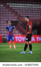 Nonthaburi-thailand-23feb2021:Pop Willian #19 Player Of Scg Muangthong In Action During Thaileague Between Scg Muangthong Against Port Fc At Scg Stadium,thailand