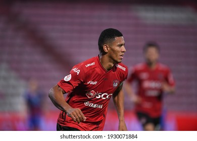 Nonthaburi-thailand-23feb2021:Vanderley Diaz Marinho #87 Player Of Scg Muangthong In Action During Thaileague Between Scg Muangthong Against Port Fc At Scg Stadium,thailand