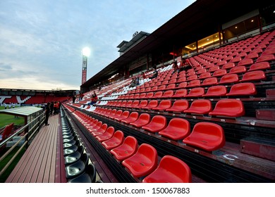 NONTHABURI,THAILAND-AUGUST 14, 2013: The SCG Stadium Home Of Muangthong United Football Club Certified Standard Of Asian Football Confederation At SCG Stadium On August 14, 2013 In Nonthaburi,Thailand