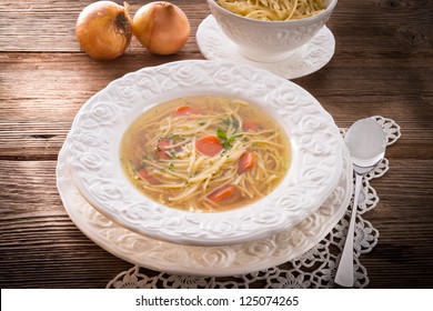 Noodle Soup With Beef Broth