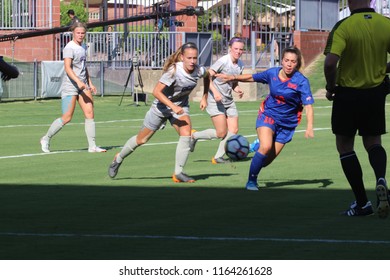 Noor Abukishk Forward For The Houston Baptist University Huskies At GCU Stadium In Phoenix Arizona USA August 24,2018.