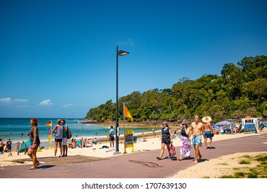 Noosa Heads, Queensland, Australia- 23122018: Noosa Main Beach On A Busy Day