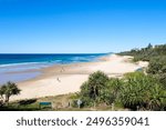 Noosa National Park, Coastal Walk, hike along the stunning blue sea and ocean on a beautiful sunny blue sky day, Sunshine Coast, Australia 