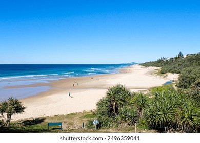 Noosa National Park, Coastal Walk, hike along the stunning blue sea and ocean on a beautiful sunny blue sky day, Sunshine Coast, Australia  - Powered by Shutterstock