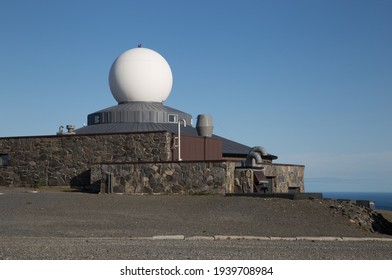 Nordkapp, Norway - August 19  2019: Nordkapp Hall with astrophysical observatory