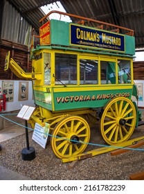 Norfolk, UK - May 17th 2022: A Vintage Horse-drawn Omnibus, Also Known As A Horsebus, Or Horse-bus.