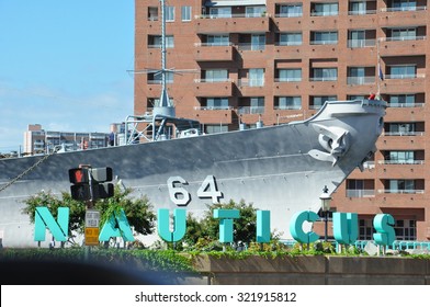 NORFOLK, VA - SEP 11: USS Wisconsin Battleship (BB-64) In Norfolk, Virginia, As Seen On Sep 11, 2015. It Was Built At The Philadelphia Naval Shipyard, Pennsylvania And Launched On 7 December 1943.