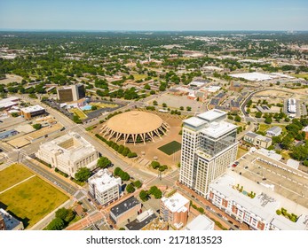 Norfolk, VA, USA - June 24, 2022: Aerial Drone Photo Of Norfolk Scope Arena Virginia