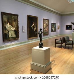 Norfolk, VA, USA October 10, 2017 The Chrysler Museum in Norfolk, Virginia displays works from the Ancients to modern, contemporary artists 