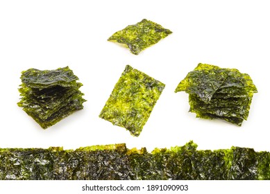 Nori Seaweed Isolated On White. 