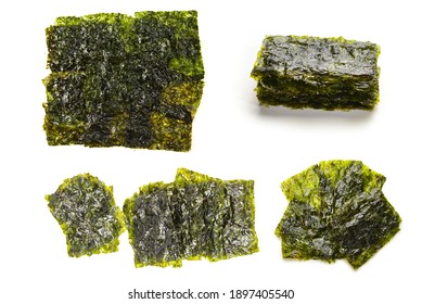 Nori Seaweed Isolated On White. 