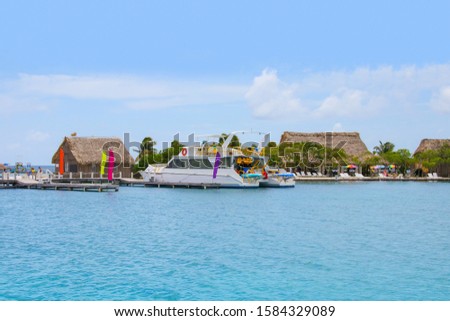 norkel and swim tour on Belize, Caribbean Stok fotoğraf © 