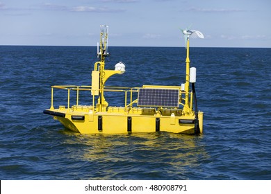 Normad Type Ocean Weather Research Buoy Has Instruments That Measure And Record Data Like: Sea Surface And Air Temperature, Air Pressure, Wave Height, Storm Surge, Wind Speed And Ocean Oscillations 