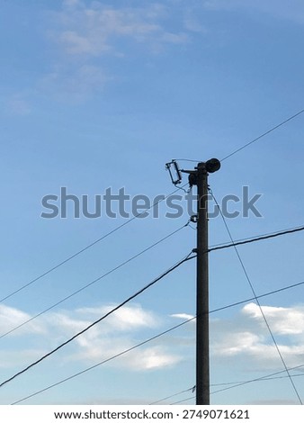 normal cable connection on an electric pole