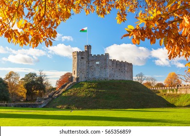 Norman Keep, Cardiff Castle, Autumn, Cardiff, Wales, UK