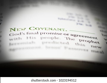 Norman, OK Feb. 11, 2018 The Definition Of The Word: New Covenant In A Religious Dictionary. Selective Focus On The Word: New Covenant. 