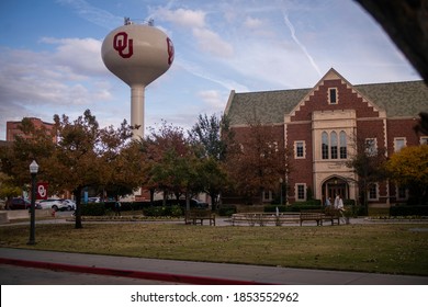 Norman, OK - November 12, 2020: University Of Oklahoma OU Campus And Water Tower Logo